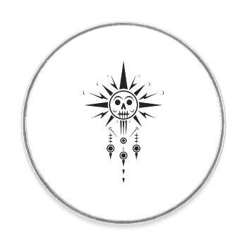 Spirituelle Santeria Kunst für Gläubige und Fans - Runder Kühlschrankmagnet - Weiß - Vorne