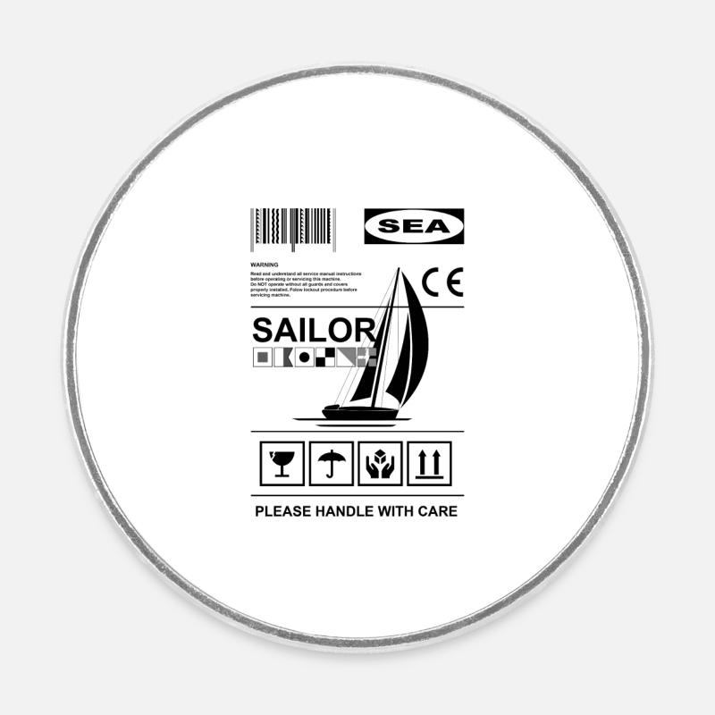 Sailor etiquette - Round  fridge magnet - white