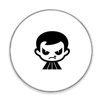 Vampire - Round  fridge magnet - white - Front