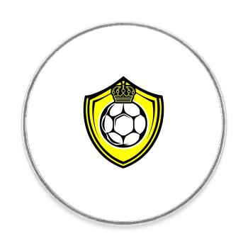 Soccer Logo Shield Team - Round  fridge magnet - white - Front