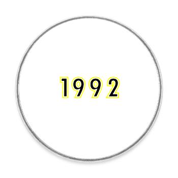 1992 Year Birthday - Round  fridge magnet - white - Front