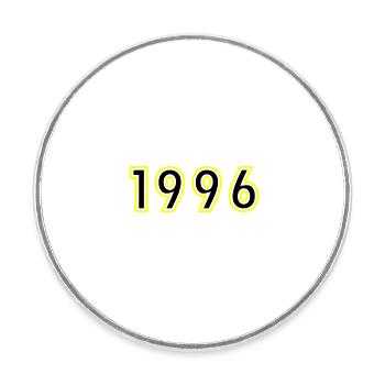 1996 Year Birthday - Round  fridge magnet - white - Front
