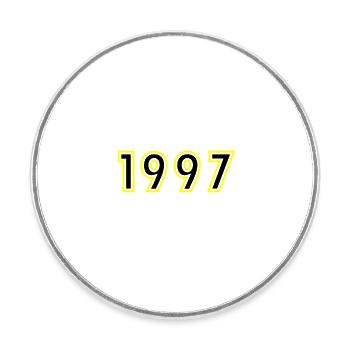 1997 Jahr Geburtstag - Runder Kühlschrankmagnet - Weiß - Vorne