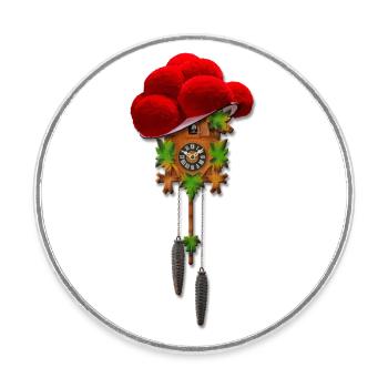 My Black Forest - Round  fridge magnet - white - Front