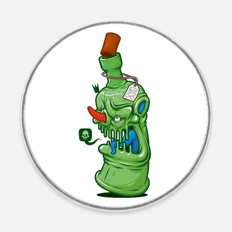 Bar Freak - Magnet rond - blanc