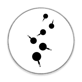 Chef de cuisine Pan - Magnet rond - blanc - Devant