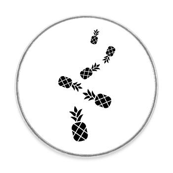 ananas frucht - Runder Kühlschrankmagnet - Weiß - Vorne