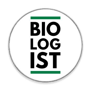 Biologist (two lines) - Round  fridge magnet - white - Front
