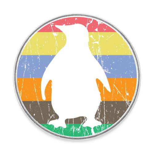 Pinguin - Runder Kühlschrankmagnet