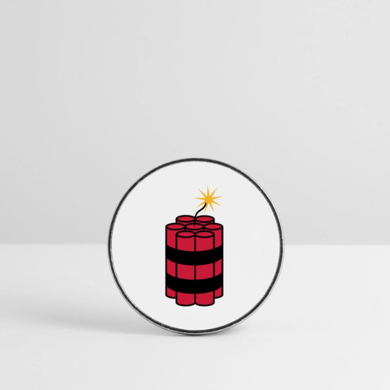 lit tnt dynamite explode explosion spre Round  fridge magnet