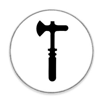 Tool - Round  fridge magnet - white - Front