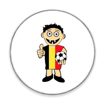 Belgischer Junge - Runder Kühlschrankmagnet - Weiß - Vorne