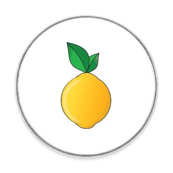 Zitrone Sommer Limonade - Runder Kühlschrankmagnet - Weiß - Vorne