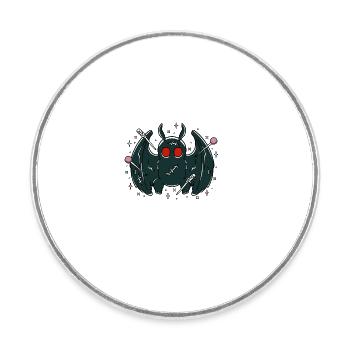 Cute Mothman - Round  fridge magnet - white - Front