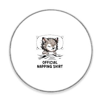 Werewolf Official Napping Shirt - Runder Kühlschrankmagnet - Weiß - Vorne