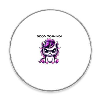Good Morning - Round  fridge magnet - white - Front