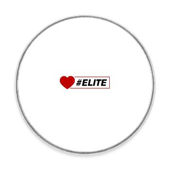 Elite Heart - Round  fridge magnet - white - Front