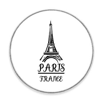 Paris Frankreich - Runder Kühlschrankmagnet - Weiß - Vorne