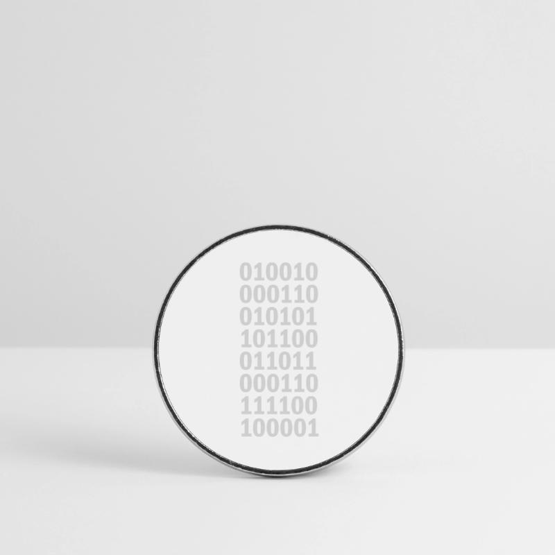 Binary Code Program Language Round  fridge magnet