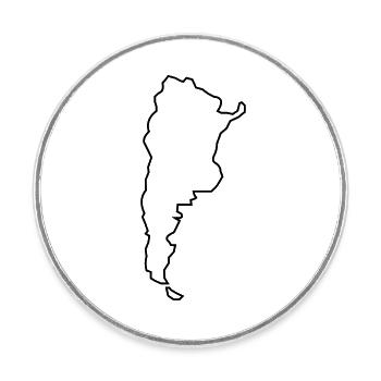 Argentine Aperçu - Magnet rond - blanc - Devant