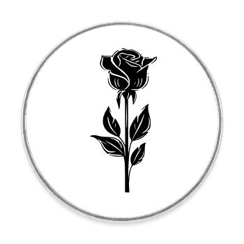 minimalistisch einfarbig rosa - Runder Kühlschrankmagnet - Weiß - Vorne