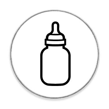 bottle - Round  fridge magnet - white - Front