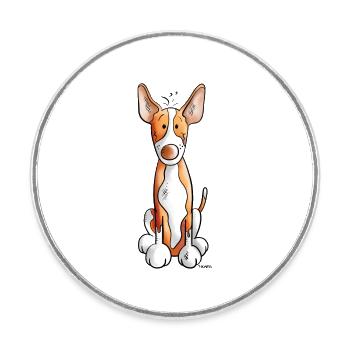 Süßer Podenco - Runder Kühlschrankmagnet - Weiß - Vorne