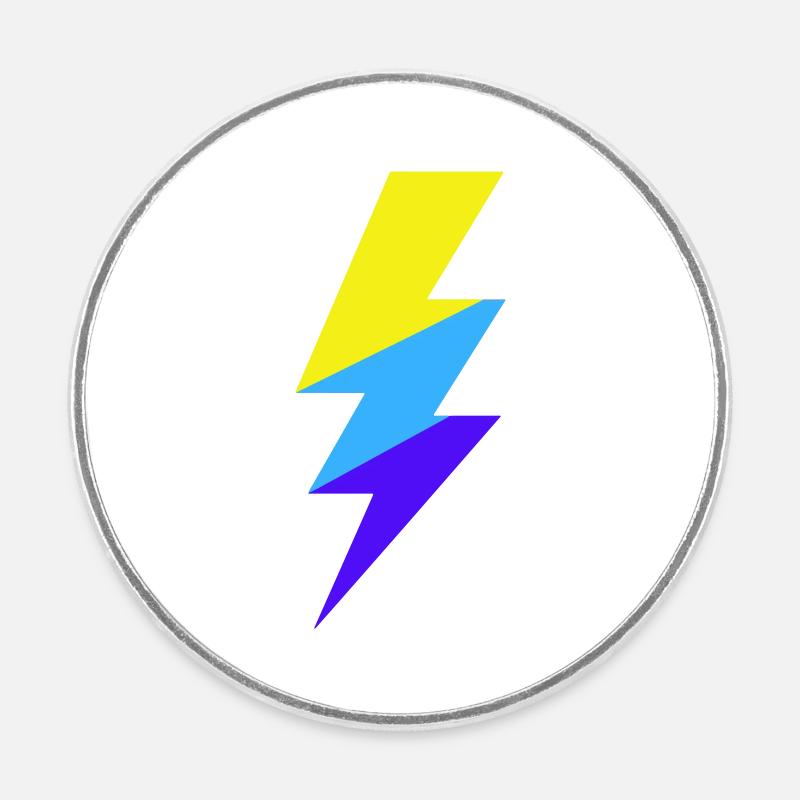 Faisceau néon tricolore - Magnet rond - blanc
