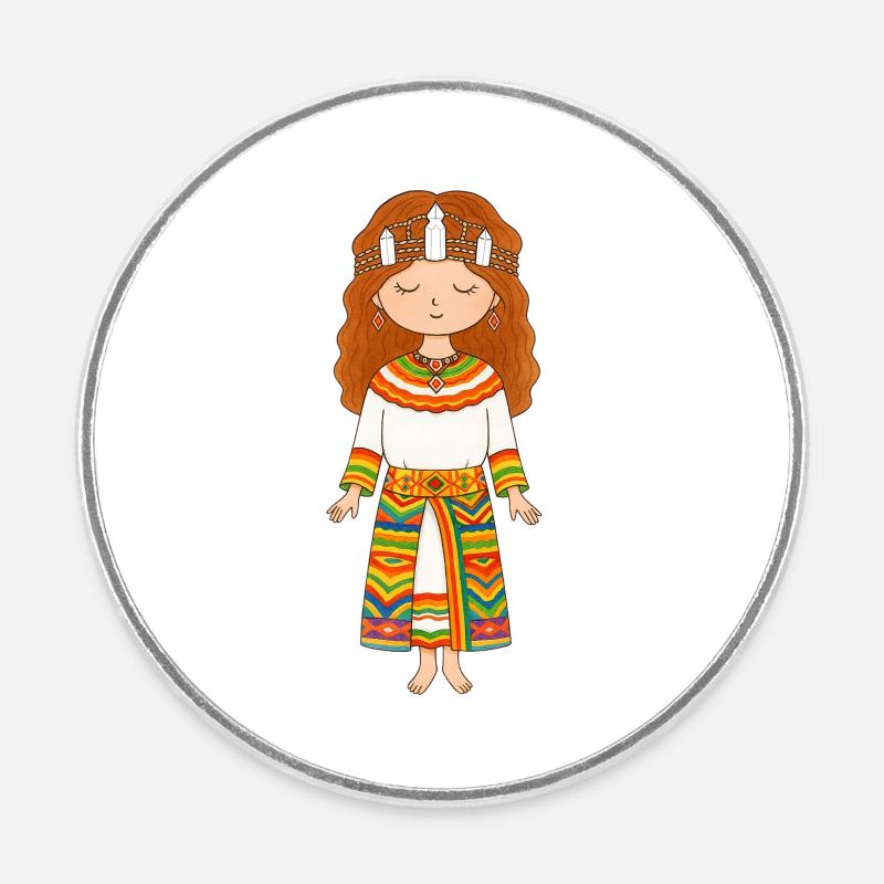 Kabyle - Magnet rond - blanc