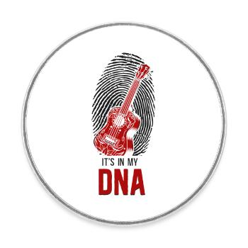 Hawaiian Ukulele Uke Fingerprint - Round  fridge magnet - white - Front