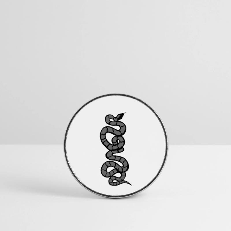 Schlange Python grau Runder Kühlschrankmagnet