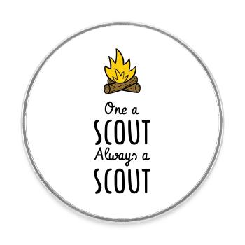 One a scout Always a scout - Magnet rond - blanc - Devant