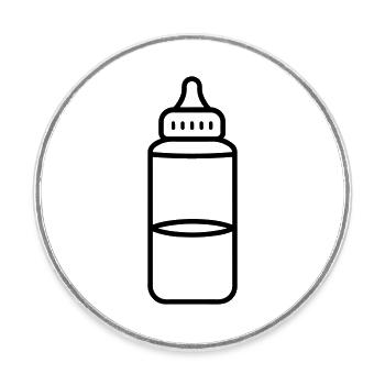 bottle - Round  fridge magnet - white - Front