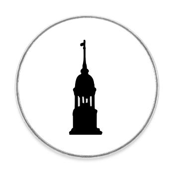 Hamburger Michel Hamburg - Runder Kühlschrankmagnet - Weiß - Vorne