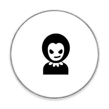 Vampire - Round  fridge magnet - white - Front