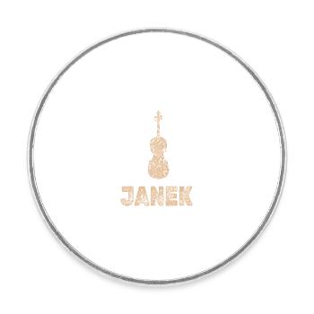 Janek dans le rôle de l’alto - Magnet rond - blanc - Devant