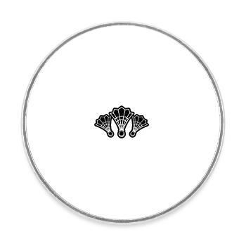Badminton Symbol - Runder Kühlschrankmagnet - Weiß - Vorne