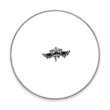 Crown Wings - Round  fridge magnet - white - Front