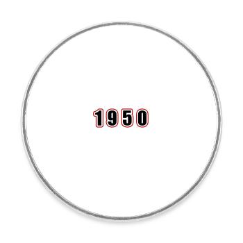 1950 Year Birthday - Round  fridge magnet - white - Front