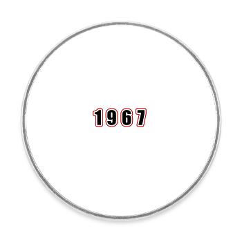 1967 Jahr Geburtstag - Runder Kühlschrankmagnet - Weiß - Vorne
