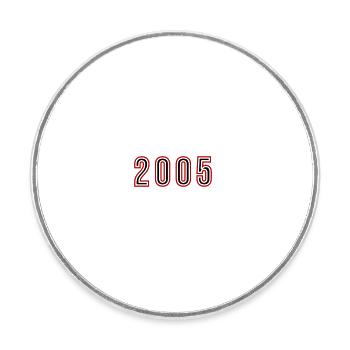 2005 Numéro de l’année - Magnet rond - blanc - Devant