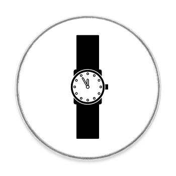 wristwatch - Round  fridge magnet - white - Front