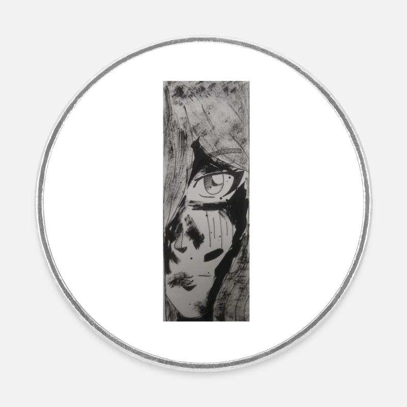 Le regard de Violet - Magnet rond - blanc