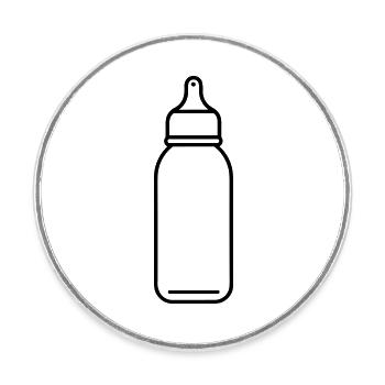 bottle - Round  fridge magnet - white - Front