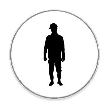 Construction Site Superintendent – Ground - Round  fridge magnet - white - Front