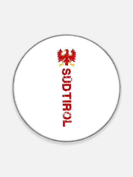 Südtirol - Runder Kühlschrankmagnet - Weiß