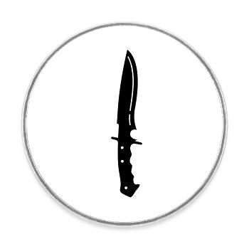 Messer icon - Runder Kühlschrankmagnet - Weiß - Vorne
