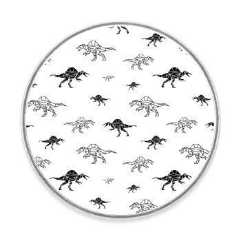 Modèle Spino Spinosaur - Magnet rond - blanc - Devant