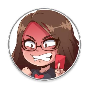 Red card!!! - Round  fridge magnet - white - Front