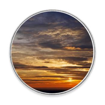 Colors of Heaven - Round  fridge magnet - white - Front